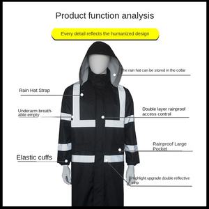 Long imperméable conjoint pour la patrouille de sécurité publique pour le soulagement des inondations et les tempêtes de pluie - Product Image 4