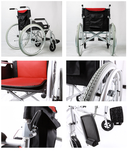 <span class=keywords><strong>Fauteuil</strong></span> roulant manuel en aluminium d’acier désactivé <span class=keywords><strong>orthopédique</strong></span> <span class=keywords><strong>médical</strong></span> - Product Image 4