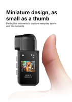 Mini caméra d'action S80 à objectif plat 2.7K, caméra corporelle rotative à 180 degrés avec Wi-Fi
