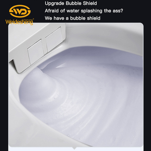 WC intelligent électronique à réservoir encastré en céramique, entièrement automatique, monobloc, certifié Water Mark/UPC/CE/SASO/Soncap, moderne - Product Image 6