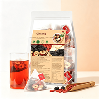 LUMIFLORA Teh Herbal Campuran Lima Harta Karun Ginseng Kurma Merah Wolfberry Polygonatum untuk Kesehatan Sehari-hari 5g*20 Sachet
