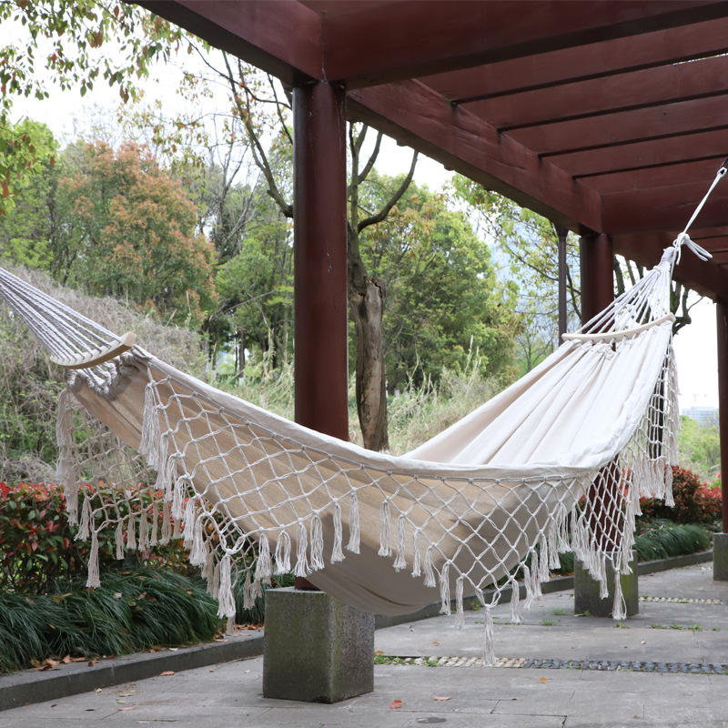 Balançoire pliante en macramé personnalisée pour l'extérieur et l'intérieur Chaise hamac en macramé fait à la main Balançoire hamacs de camping