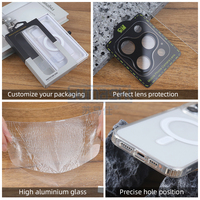 Protecteur d'écran en verre 3 en 1 personnalisé, protecteur d'objectif de caméra, accessoires transparents pour étui de téléphone portable pour iPhone 16 15 14 Pro, vente en gros