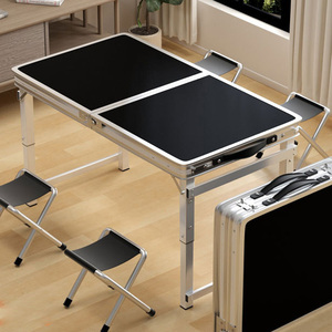 Tavolo Pieghevole Regolabile in Altezza, in Alluminio con Tubo Quadrato, Stile Valigia, per Picnic e Campeggio - Product Image 6