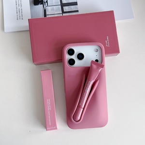 Étui à rouge à lèvres de haute qualité avec logo, coque de téléphone portable pour 17 Air 16 15 14 13 Pro Max, coque arrière antichoc en silicone pour gloss à lèvres - Product Image 6