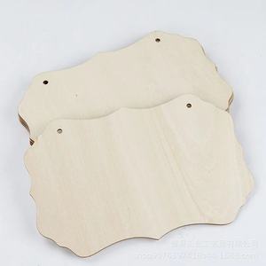 Letrero redondo de madera, 3 piezas, de álamo sin pulir, para decoración del hogar, etiqueta para puerta de Navidad, placa de madera en blanco - Product Image 3