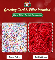 Boîtes cadeaux de Noël personnalisées avec fenêtre en PVC transparent, boîte cadeau en carton pour les fêtes avec couvercle et ruban pour cadeau