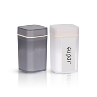 Dosificador de Azúcar en Polvo de Plástico de 150 ml con Malla Fina y Etiquetas Impermeables, Dosificador de Especias para Hornear Cacao