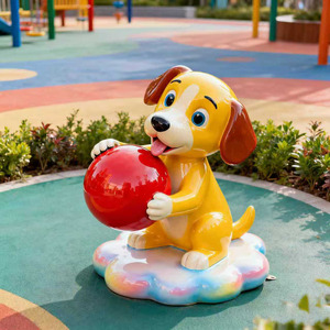 Escultura de Resina de Cachorro de Moda, Personalizable en Color/Tamaño/Logotipo, Decoración <span class=keywords><strong>para</strong></span> Exteriores <span class=keywords><strong>para</strong></span> <span class=keywords><strong>Parques</strong></span> Infantiles - Product Image 2