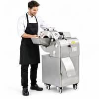 FONHON 750W 201 RVS Snijmachine 1 Jaar Garantie voor Diverse Diepvriesvlees en Wortel- en Stengelgroenten