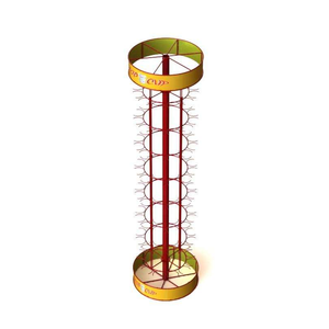 Expositor giratorio de metal OEM/ODM de fábrica con capacidad para 96 vasos de dulces, soporte de suelo personalizado para tiendas minoristas de snacks y dulces. - Product Image 2