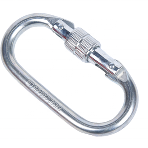 D Type Mountaineering Buckle Automatic Lock Screw Rock Climbing Carabiner Hook