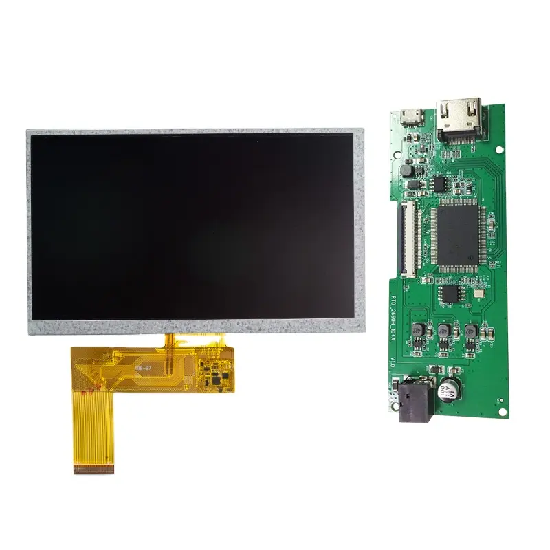 Industrial Device 7 inch 1024x600 800x480dots RGB LVDS I2C Interface TFT LCD Touch Display Panels
