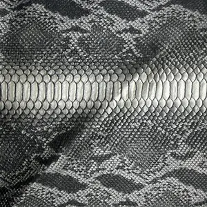 Material especial animal serpiente pu cuero artificial para bolsa de zapatos