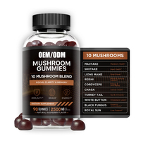 Gummies OEM Véganes au Complexe d'Extraits de Cordyceps, Reishi et Crinière de Lion, Sans Sucre, à base de Cordyceps Sinensis Brut