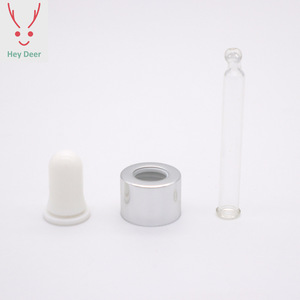 Bouchon compte-gouttes pour huile essentielle Hey Deer, anneau en aluminium électroplaqué à 18 dents, compte-gouttes en verre pour l'aromathérapie - Product Image 1