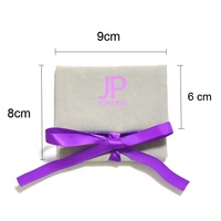 Pochette de rangement pour bijoux en suède avec doublure en satin, directement de l'usine, pour bagues, pendentifs, bracelets
