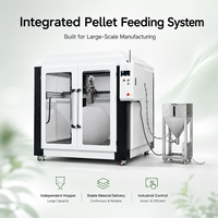 Impresora 3D Industrial de Gran Formato para Pellets, Nueva, Volumen de Construcción 1200x1200x1200mm, Estructura Cerrada, USB, Extrusor Dual, Cama Calefactada