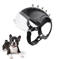 Casco de Seguridad para Perros con Gafas Integradas, Gorra de Motocicleta Estilo Punk, Protección para la Cabeza para Actividades al Aire Libre