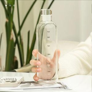 Customized <strong>Glass</strong> <strong>Water</strong> <strong>Bottle</strong> With Scale 330ml 500ml 750ml 1000ml <strong>Water</strong> <strong>Glass</strong> <strong>Bottle</strong> for Travelling Custom logo - Product Image 3