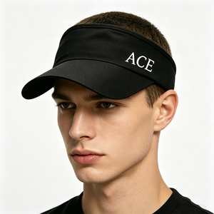 Visera Deportiva Personalizada con Logotipo ACE, Perforada, de Secado Rápido, Ajustable, Transpirable, con Parte Superior Abierta, para Viajes, Running, Golf, Tenis - Product Image 1
