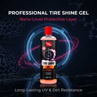 Gel Nettoyant et Lustrant pour Pneus de Voiture Professionnel 500 ml, Parfum Lotus Noir, Composé Chimique Organique du Fabricant