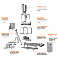 Ligne de production automatique de flocons de maïs 100 kg/h, machine de transformation de céréales pour le petit-déjeuner, équipement de fabrication alimentaire