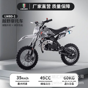 Minimoto de cross de 49cc, monocilíndrica, refrigerada por aire, de dos tiempos, con transmisión por cadena, cuadro de acero al carbono, tamaño de neumático 2.50-10, para niños y adultos. - Product Image 5