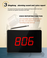 Système de téléavertisseur sans fil pour restaurant Client Waiter Calling Beeper Pager Buzzer Vibration For Restaurant Cafe Beac