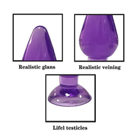 Dildo anal super grand en caoutchouc souple et gelée solide, étanche, pour hommes et femmes