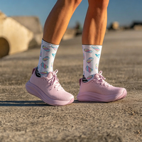 Chaussettes de sport personnalisées avec logo imprimé numériquement, soutien de la voûte plantaire rembourré, chaussettes mi-mollet athlétiques pour la course à pied, le cyclisme, la mode décontractée