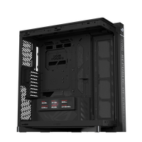 Casing ROG Cronox EATX Full Tower Panoramic dengan Layar LCD 9,2 inci, Mendukung GPU Panjang 400mm, USB 3.2 Gen 2x2 Tipe-C di Depan, 4x USB 3.2 Gen 1