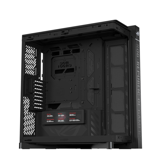 ROG Cronox EATX Full Tower Panoramic Case 9.2" LCD Screen Support 400mm GPU Length Front USB 3.2 Gen 2x2 Type-C 4x USB 3.2 Gen 1