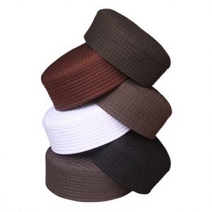<b>Muslim</b> Most Popular Designs <b>Men</b> Tehseen Cap Namaz Prayer Kufi Islamic Mosque <b>Hats</b> Cotton Berets - Product Image 1