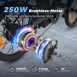 Varun C20-1 20" Folding 48v 250w Bike Disc 25.8kg Eu Factory Direct Custom Color Urban Commute C20-1 Bike - Product Image 5