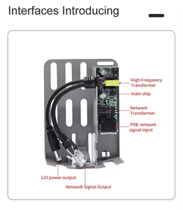 Commutateurs réseau étanches PoE 10/100 Mbps 15 W isolés 48 V 12 V 1,2 A IEEE 802.3af/at pour vidéosurveillance extérieure - Product Image 3