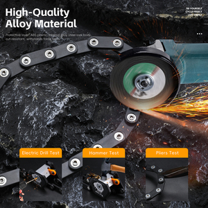 Candado Plegable WEST BIKING <span class=keywords><strong>para</strong></span> Bicicleta de Montaña y Carretera, Candado <span class=keywords><strong>Antirrobo</strong></span> de Alta Seguridad <span class=keywords><strong>para</strong></span> Bicicleta, Scooter, Bicicleta Eléctrica, Candado de Cadena <span class=keywords><strong>para</strong></span> Ciclismo - Product Image 3