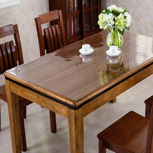 Low Cost Custom Home <strong>Plastic</strong> Rectangular Shape Transparent <strong>Elastic</strong> PVC+ Flannel Waterproof Oil-proof <strong>Tablecloth</strong> - Product Image 3