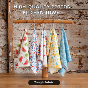 Beautiful Durable 100% Cotton Kitchen Tea <b>Towel</b> High Quality Multi-Color <b>Dish</b> <b>Towel</b> Quick-Dry Print Ishare Fruit Pattern - Product Image 2