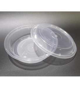 HACAMY PP Plastic Round Lunch Box Durable <b>Lid</b> Disposable Eco Container for Storing Prepared Meals - Product Image 1