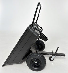 Chariot de jardin robuste en acier, <span class=keywords><strong>remorque</strong></span> basculante, capacité de charge de 295 kg, finition thermolaquée, <span class=keywords><strong>plateau</strong></span> en plastique, <span class=keywords><strong>moto</strong></span>, VTT - Product Image 1
