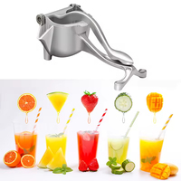 Handmatige citruspers van zwaar metaal, aluminiumlegering, voor één hand, geschikt voor citroen, limoen en ander citrusfruit.