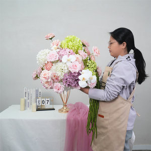 Environment Friendly Silk Handmade Realistic Rose Flower Ball Long Lasting Centerpiece flower ball for Wedding Events - Product Image 1