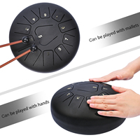 Jinfang 6-12inch 11 Notes Steel Tongue Drum Handpan Tank Drum Professional Percussion Instrument with Carry Bag