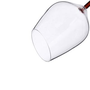 Copa de <span class=keywords><strong>Vino</strong></span> Tinto de Vidrio de Borosilicato Moderna, Personalizada, Única, Color Borgoña, Larga y Inclinada, de Samyo Wholesale - Product Image 3