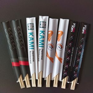 Baguettes jetables naturelles en vrac, personnalisées, imprimées, emballées individuellement dans du papier, baguettes <span class=keywords><strong>à</strong></span> <span class=keywords><strong>sushi</strong></span> - Product Image 3