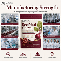 Gummies de Betterave Marque Blanche OEM Saveur Guava, Complément Alimentaire Fonctionnel à Base de Plantes, 60 Unités
