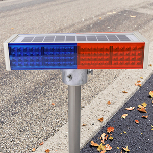 Nhà sản xuất bán buôn hai mặt tín hiệu giao thông ánh sáng LED cảnh báo flash trong màu đỏ <span class=keywords><strong>v</strong></span>à màu xanh <span class=keywords><strong>v</strong></span>ật liệu nhựa 2 Bộ - Product Image 3