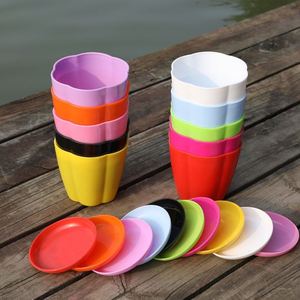 Colorful Round Matt Crash Resistant Melamine Plastic Flower <b>Pot</b> <b>Succulent</b> Grass <b>Pots</b> Planter Garden Accessaries - Product Image 3