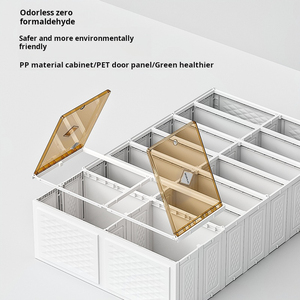 Elegante <span class=keywords><strong>Caja</strong></span> <span class=keywords><strong>Organizadora</strong></span> de <span class=keywords><strong>Zapatos</strong></span> Plegable con Puertas Magnéticas y Diseño Transparente - Product Image 6